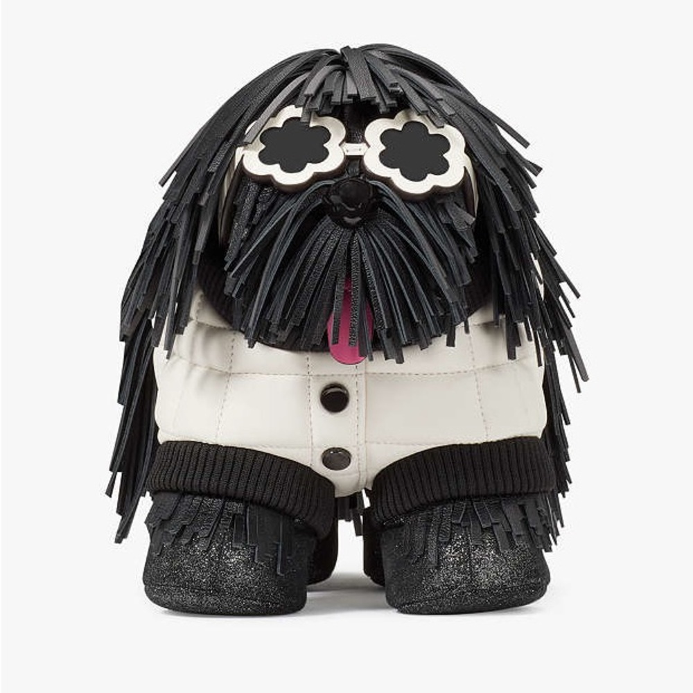 kate spade NWT/NIP! Shaggy Fringed 3d Dog Crossbody